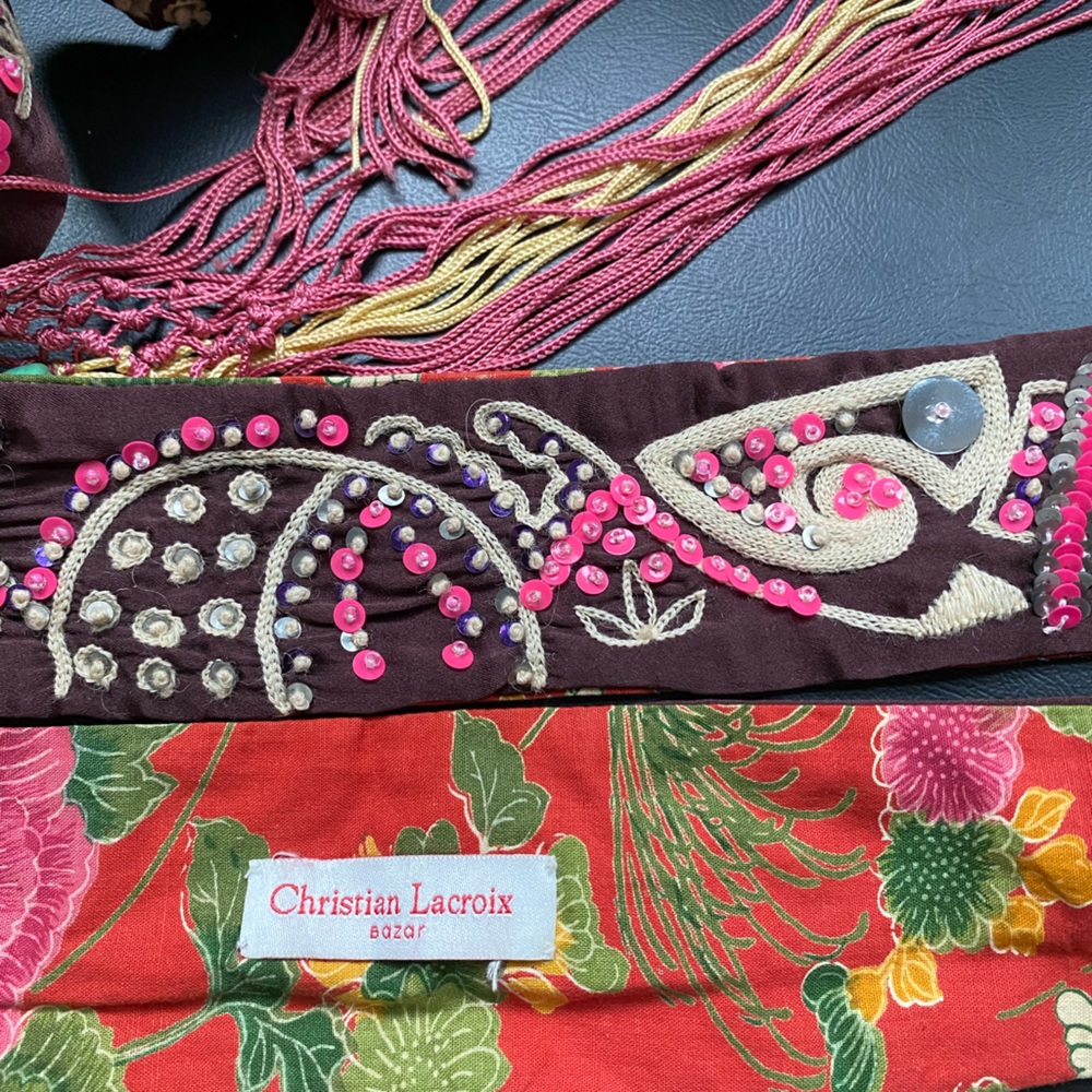 Y2K Christian Lacroix Bazar boho belt